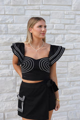 EMBROIDERY DETAIL SKORT