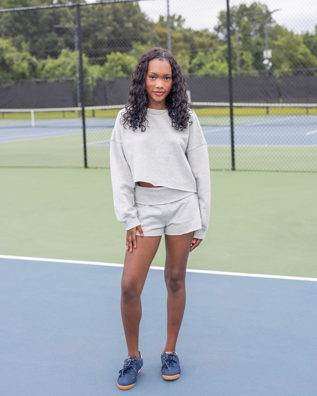 Long Sleeve Crop Sweatshirt