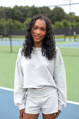 Long Sleeve Crop Sweatshirt