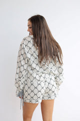 RIBBON TIED BOW PJ TOP