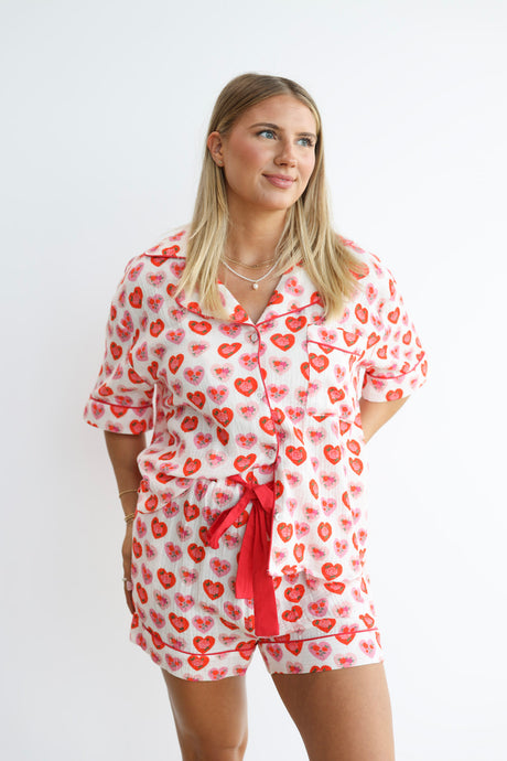ROSE HEART PJ SHORT