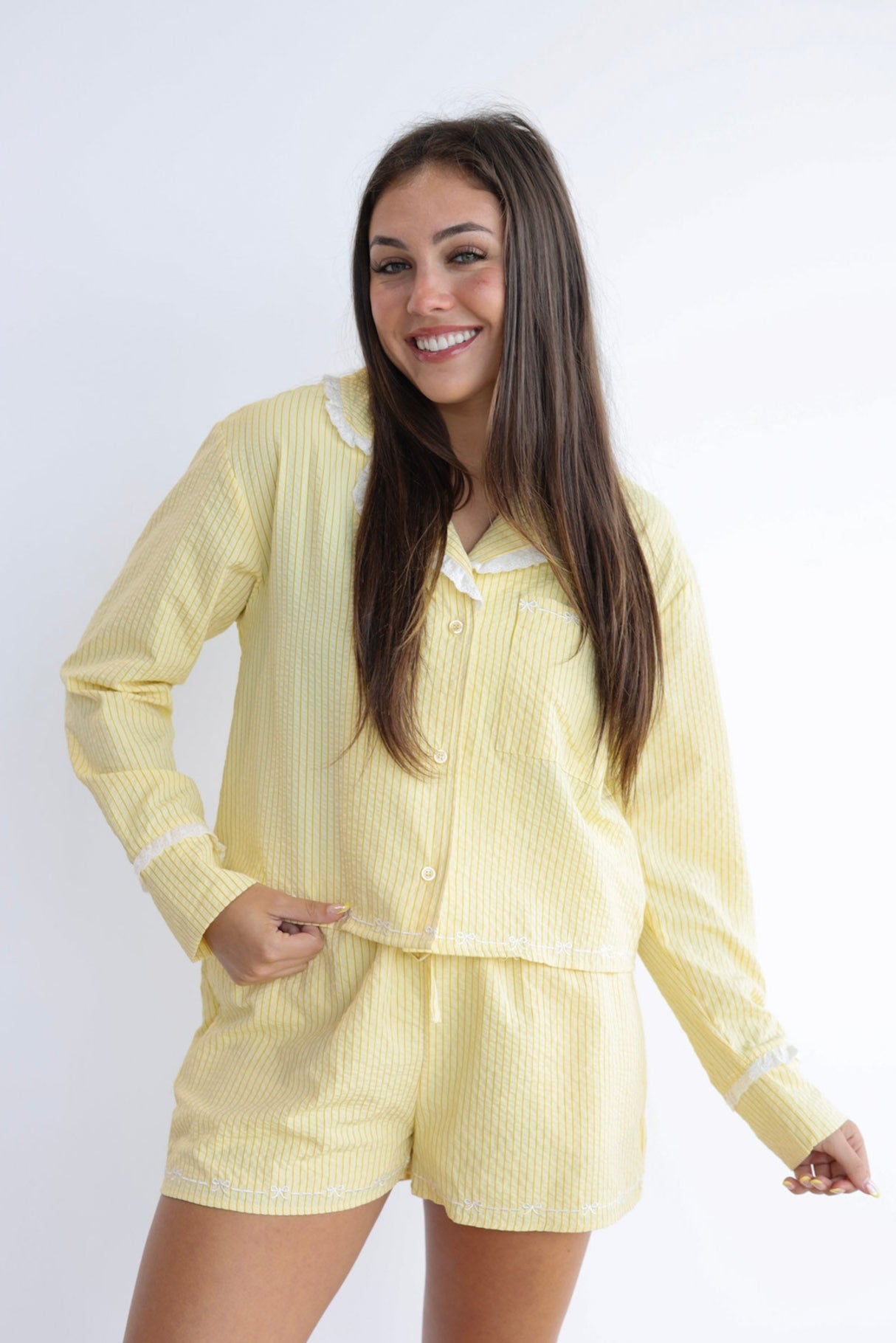 SUNSHINE SEERSUCKER PJ TOP