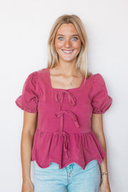 BOW CLOSURE MINI TOP