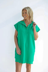 SCALLOP EDGE TOWN DRESS