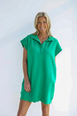SCALLOP EDGE TOWN DRESS