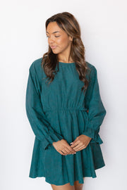 INDIYAH LONG SLEEVE RUCHE DRESS