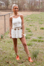 EYELET BUTTON FRONT TANK