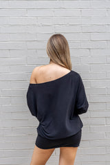 Off Shoulder Slouch Mini Dress