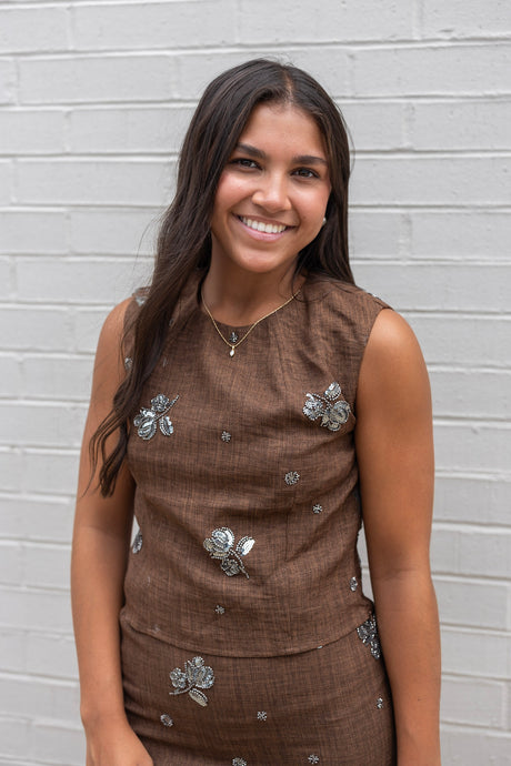 Beads Detail Crop Top