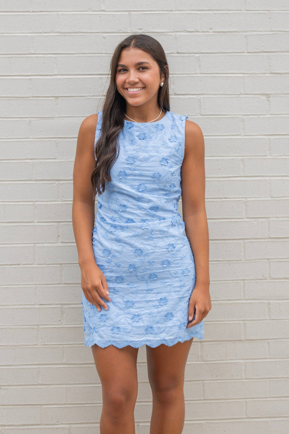 Scallops Sleeveless Mini