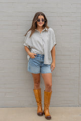 Checkered Seersucker Button Down