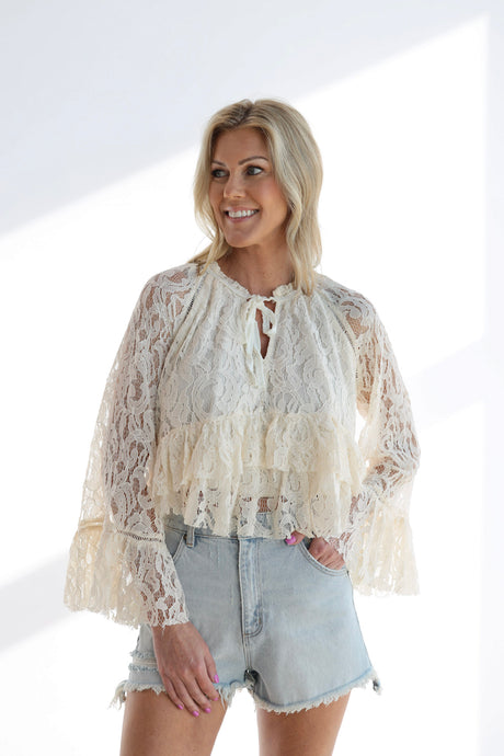 LACE LASH DETAIL TUNIC