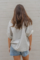 Checkered Seersucker Button Down