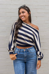 Boat Neck Dolman Sleeve Sweater Top