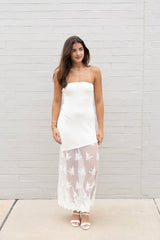 Lace Skirt Sweater Tube Dress