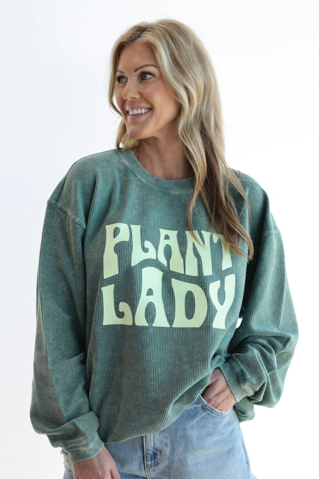 PLANT LADY CORDED SWEATSHIRT