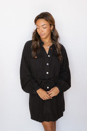 DISTRESS WASHED SHIRT DRESS