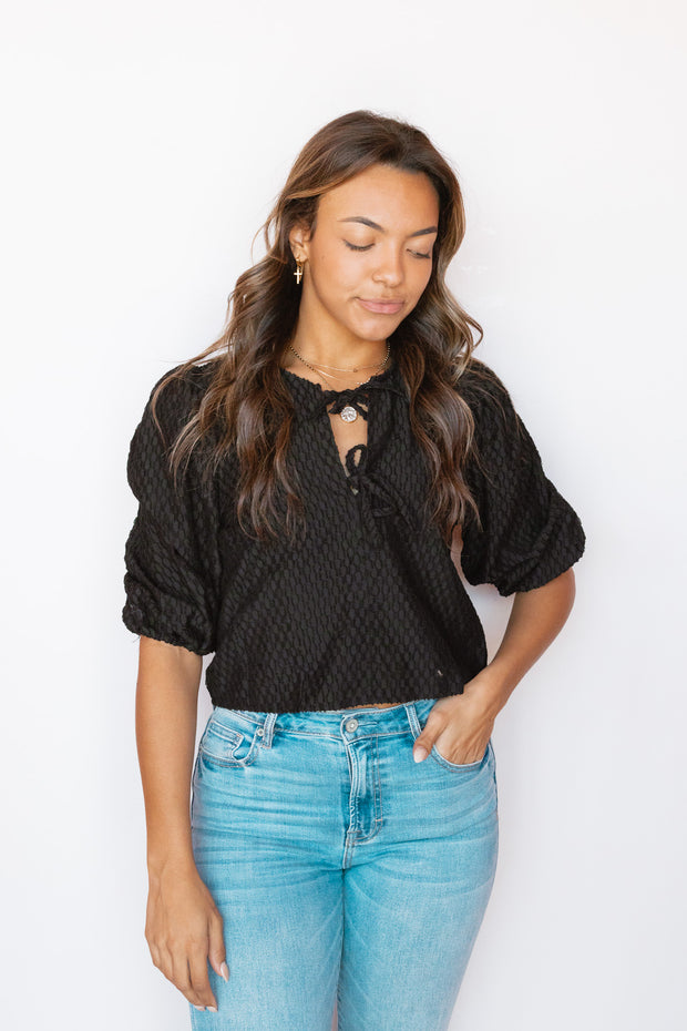 BEAU TEXTURED BOW TOP