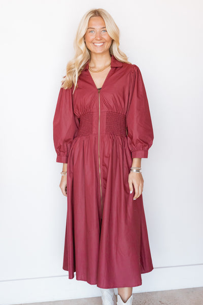 NADINE MAXI LS DRESS