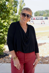 Cowl Front Sweater