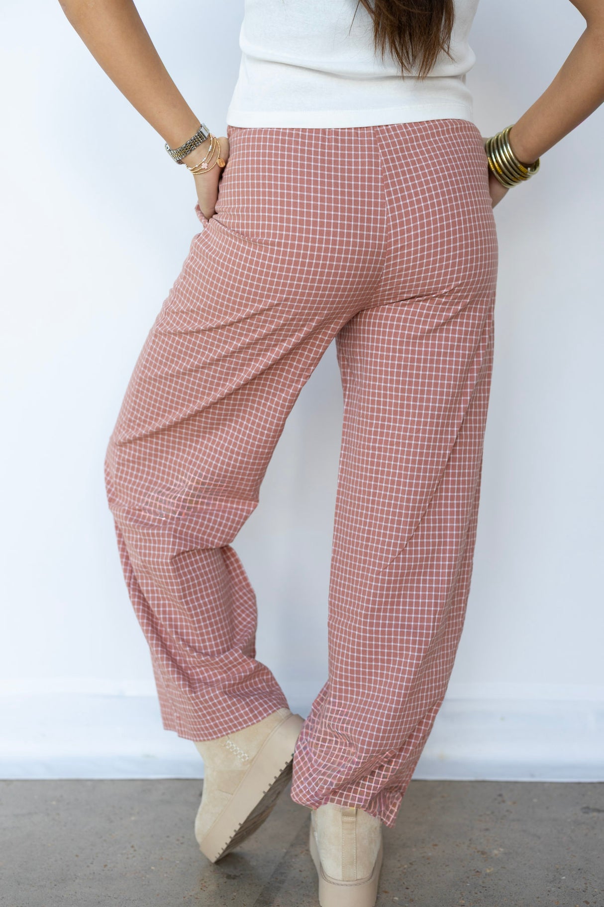 Drawstring Check Pant (Multiple Colors)