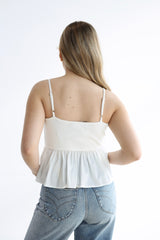 PEPLUM SWEATER CAMI TOP