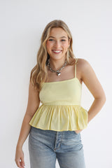 PEPLUM SWEATER CAMI TOP