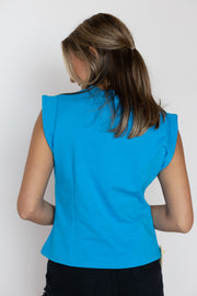 ROLLED SLEEVE JERSEY TOP