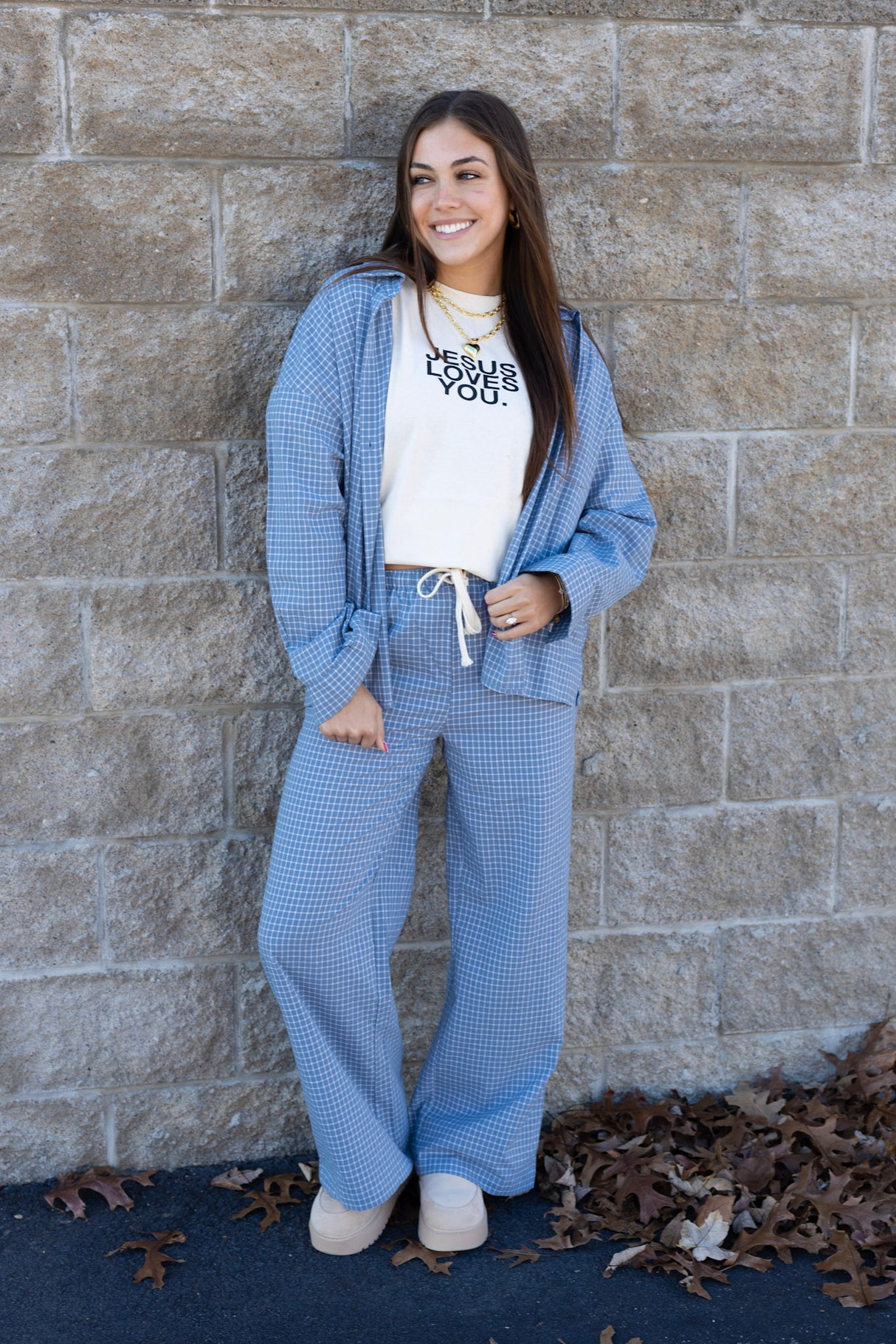 Drawstring Check Pant (Multiple Colors)