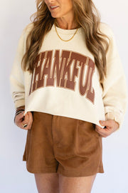 THANKFUL CORDED SWEATSHIRT