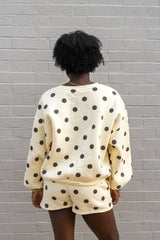 Polka Dot Fleece Pullover