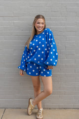 Polka Dot Fleece Pullover