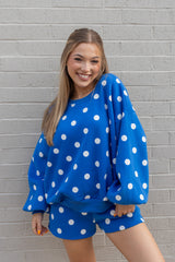 Polka Dot Fleece Pullover
