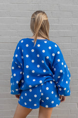 Polka Dot Fleece Pullover
