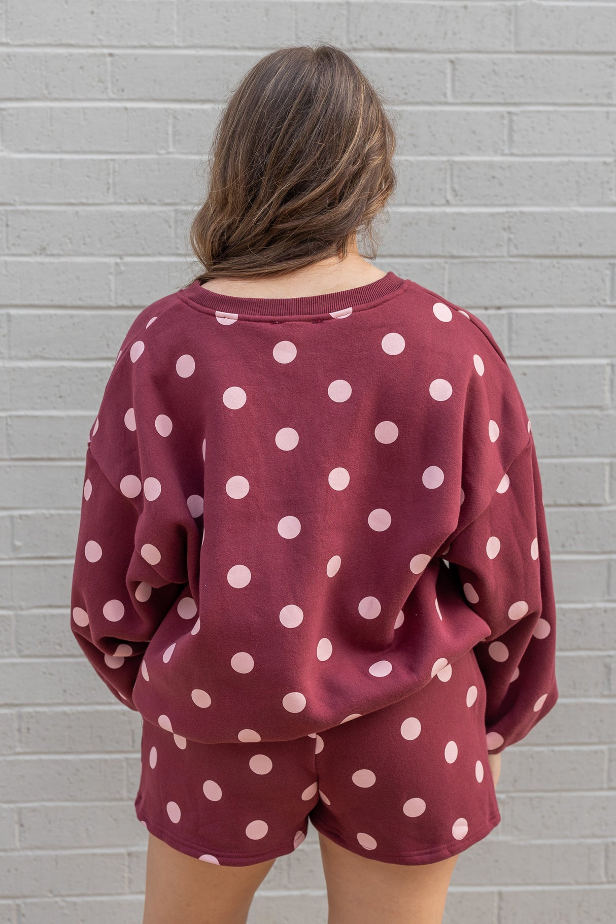 Polka Dot Fleece Shorts