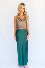 VIOLA SATIN MAXI SKIRT