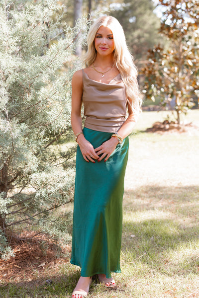 VIOLA SATIN MAXI SKIRT