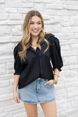 Addams Collar Top (Multiple Colors)