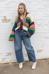 Stripe Knit Cardigan