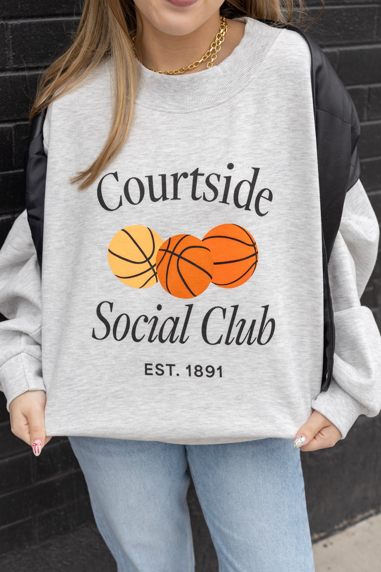 Courtside Social Club Mock Neck