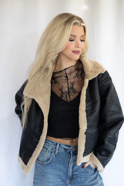 FAUX SHEARLING JACKET