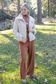 TIGHT KNIT WIDE LEG PANT