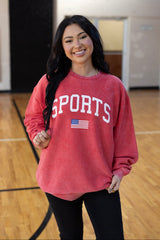 Sports Flag Corded Sweatshirt