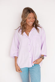 CELIA WASHED BUTTON TOP