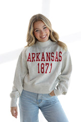 UNIVERSITY OF ARKANSAS MOCK NECK SWEATSHIRT