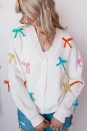 MULTI RIBBON CARDIGAN