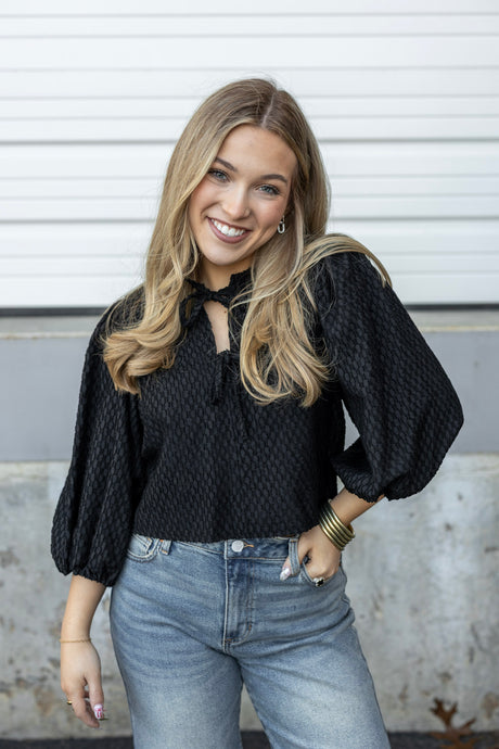Beau Textured Bow Top (Mutiple Colors)