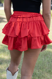 RUFFLE TIERED SKORT