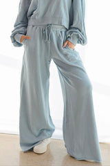 VANESSA RIB WIDE LEG PANT  (MULTIPLE COLORS)
