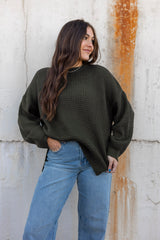 Round Neck Long Sleeve Sweater (Multiple Colors)